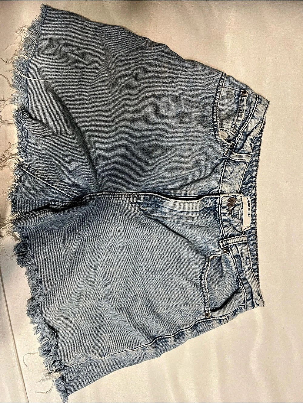 Garage Frayed Denim Jean Shorts